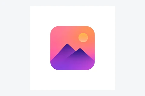 Gradient mountain icon