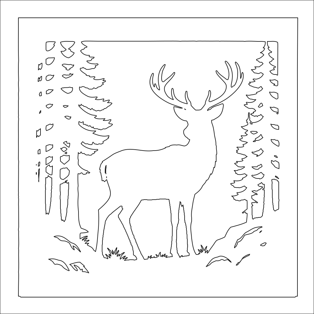 Laser cut paper cut — DXF outlines
