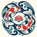 Koi woodcut