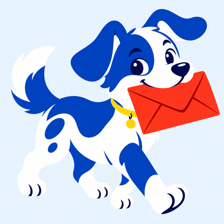Courier dog mascot — Original image