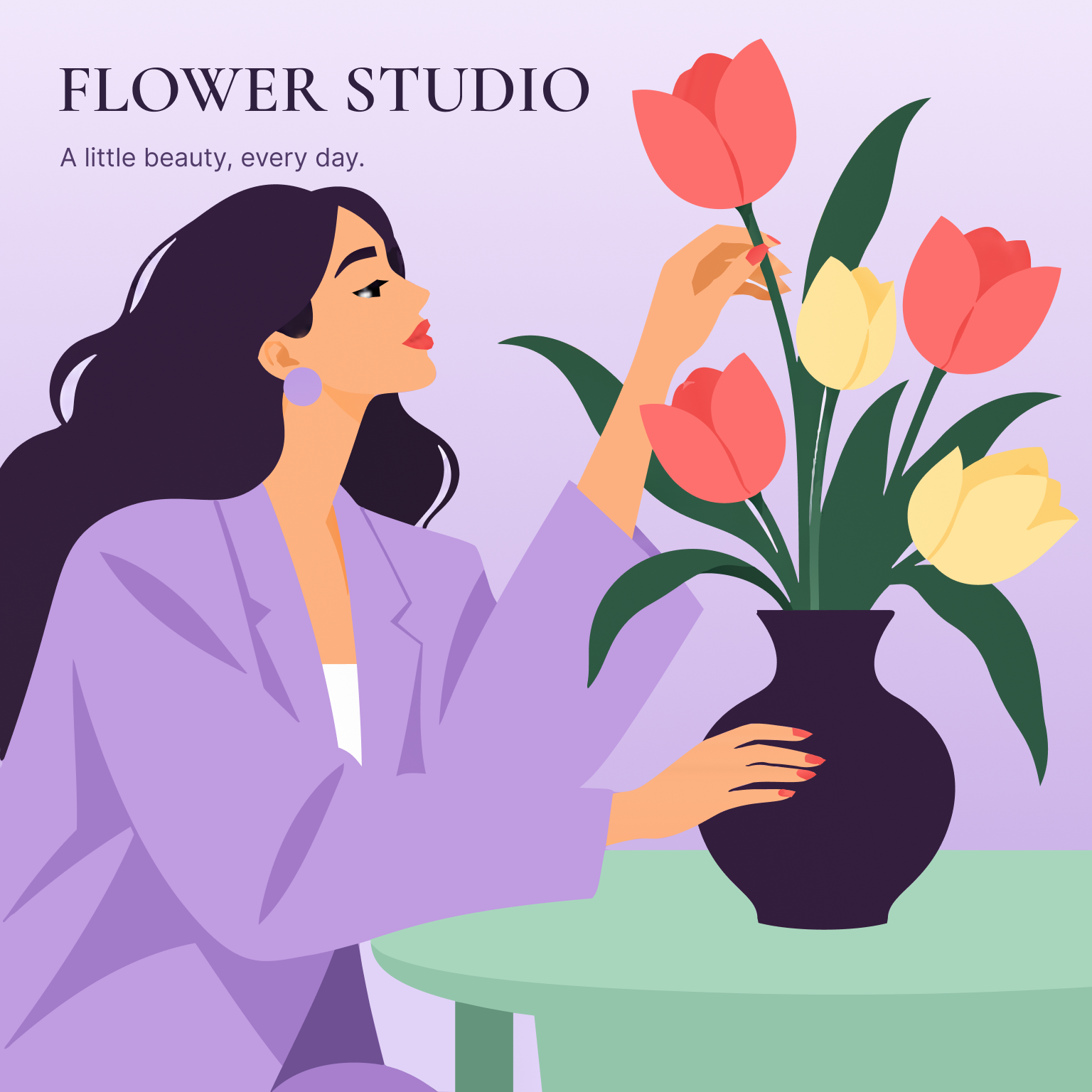 Flower Studio poster — Original image