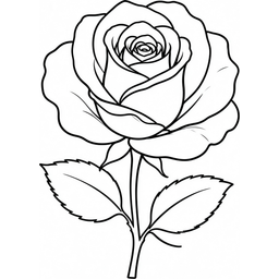 Line art rose — Original image